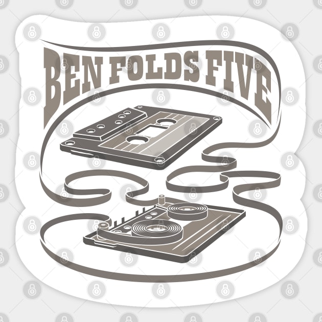 Ben Folds Five Exposed Cassette Sticker by Vector Empire